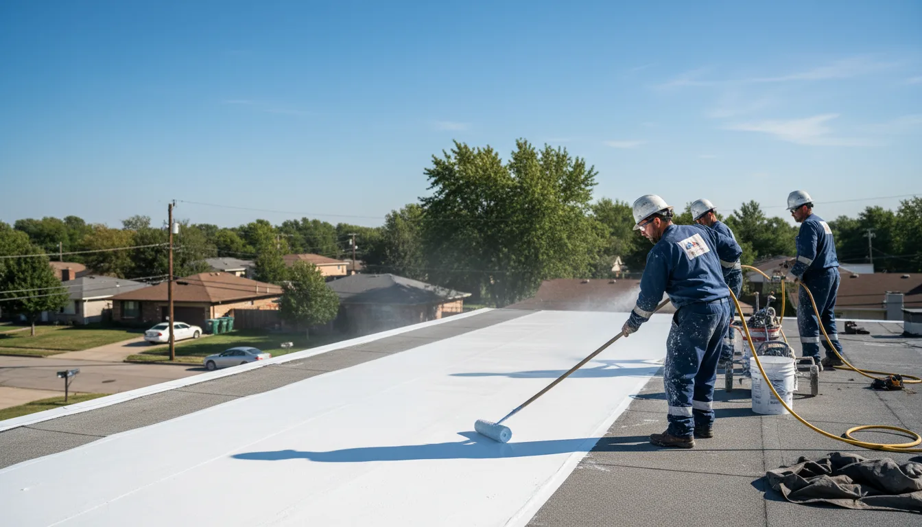 Commercial roof coating in Bagwell, TX near me